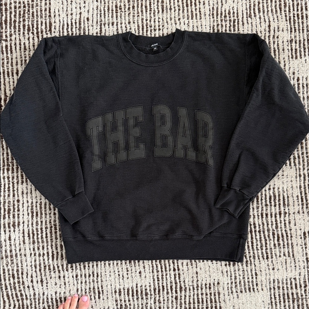 THE BAR Men's Black Crewneck Sweatshirt Size M